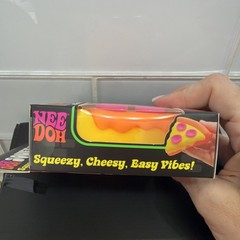 AUTHENTIC NeeDoh SQUEEZZA Pizza Slice Squishy Soft Doh Orange cheeseyellowcrust