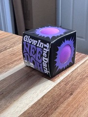 Schylling Glow in the Dark NeeDoh Purple Squishy Stress Ball Toy NEW In Box
