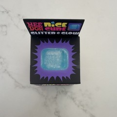 Nee Doh Nice Cube Glitter & Glow Super Solid Squish Pink, Age 3+ MPN 26056HY