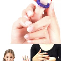 12 Pieces Spiky Sensory Finger Rings, Spiky Finger Ring/Acupressure Ring Set …