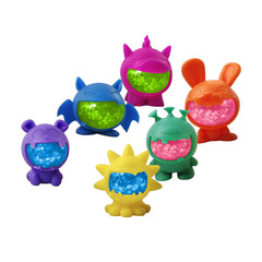 Power Your Fun Glitter Gobblers Squishy 6 pack Fidget Toys for a Child Age 3+ &