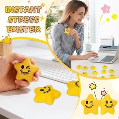 SHQDD Stress Balls, 36PCS Balls for Kids & Adults 2.16 inches, Yellow