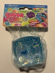 Sugar Swaps Building Blocks Blue Glitter Squishy Sensory Fidget Toy ORB NEW