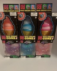 Lot Of 6 NeeDoh NICE CREAM CONE & JELLY SQUISH Nee Doh JELLYFISH & ICE CREAMS!!!