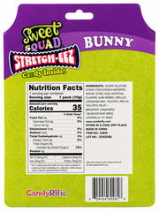 4Pack Bunny Rabbit Stretch-Eez With Candy Sweet Squad Sensory Toy 0.35 oz (10 g)