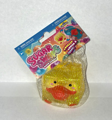 Curiosities Duck Sugar Squeeze Squishy Stress Ball Mesh Bag Yellow Orange Age 5+