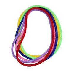 Sensory Chew Necklace for Boys and Girls, 6 Pack Stretch Chewing Rainbow
