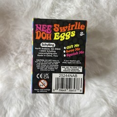 NeeDoh Swirlie Eggs Squishy Orange Egg Nee Doh Swirly Easter Squishy Toy RARE