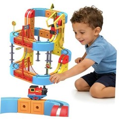 Electric Train Set for Kids Infinity Magentic Racer Track Blocks with 88PCS