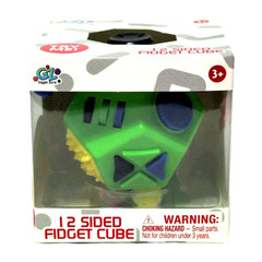 12 Sided Fidget Cube Giggle Zone 12 Fidgeting Options 2″ x 2″ New