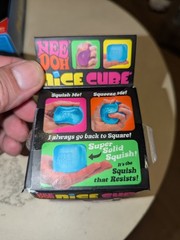 NeeDoh “Nice Cube” PINK ICE Super Solid Squish Authentic NEW Nee doh