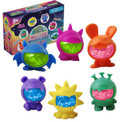 Power Your Fun Glitter Gobblers Squishy 6 pack Fidget Toys for a Child Age 3+ &