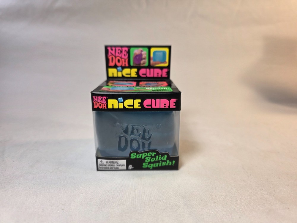 Nee Doh Nice Cube Super Solid Squish Color Blue New In Box Squishy Fun