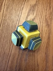 Assorted Fidget Blocks 6-Sided Black White Yellow Button Roller Gear Lot