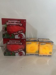 Sunny Days Jumbo Strawberry And Cheese Squishy Stress Relief Viral TikTok LOT 4