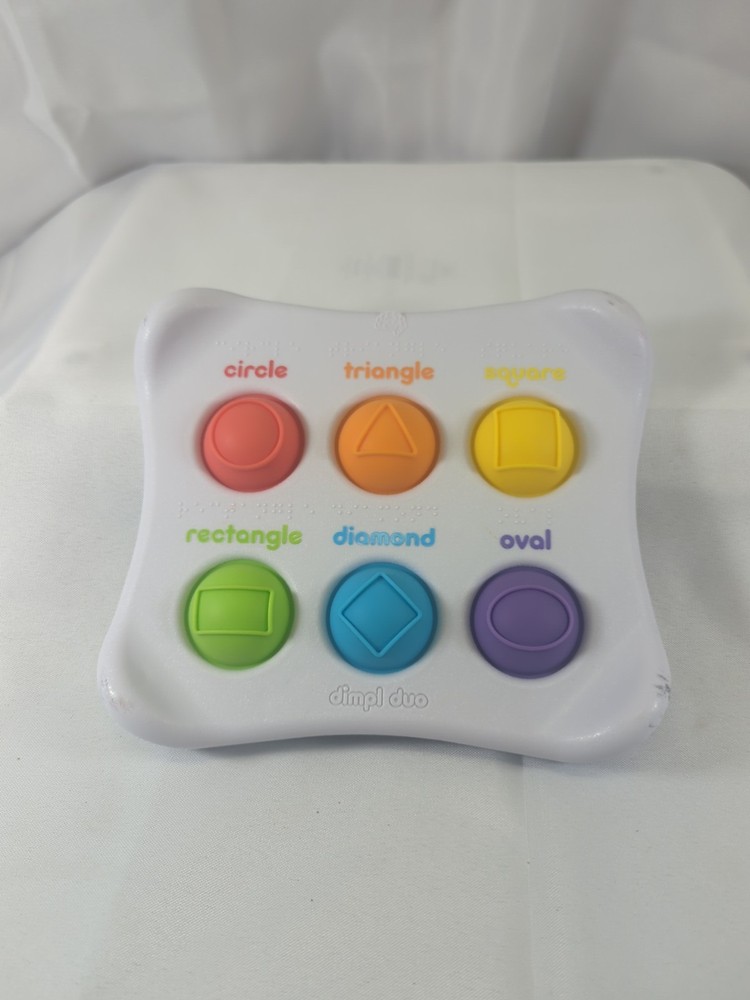Dimpl Duo Sensory Toy With Braille Colors & Shapes Fat Brain Toys
