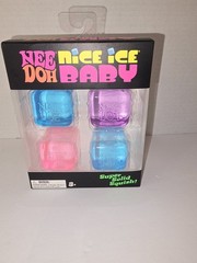 Schylling NeeDoh Nice Ice Baby 4-Pack Mini Cubes Squishy Fidget Toy Authentic