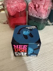 BLUE Needoh FUZZ BALL Flower Power Nee Doh Squishy NEE-DOH Fuzzball AUTHENTIC US