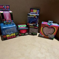 Nee Doh Lot of 6 Gumdrop Nice Berg Funky Pup Nice Cube Swirlin USA good vibes