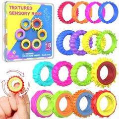 Fidget Toys Spinner Rings for Kids – Anxiety Relief 0.59 inches, Multicolor