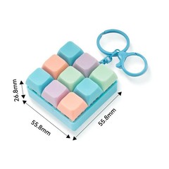 Fidget Decompression 9 Keyboard Key Toy Creative Bag Pendant For Kids Adults