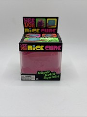 Schylling NeeDoh Nice Cube Pink Super Solid Squish Fidget Stress Toy 26060YP NEW