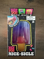 Nee Doh Nice-Sicle Super Solid Squish Sensory Toy Purple Red Yellow