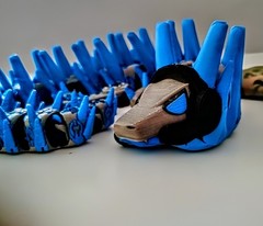 Blue and Gray Spiked Sensory Toy gamer Dragon Fidget