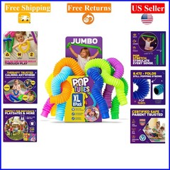 8-Pack Jumbo Sensor Pop Tubes – Creative STEM Fidget Toys for Kids & Adults