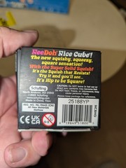 NeeDoh “Nice Cube” PINK ICE Super Solid Squish Authentic NEW Nee doh