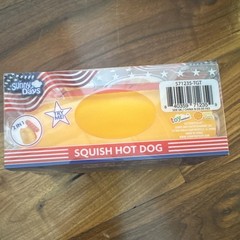 Sunny Days Squish Hot Dog 2-in-1 Tactile Squeeze Toy Yellow Red