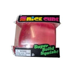 NeeDoh “Nice Cube” PINK ICE Super Solid Squish Authentic NEW Nee doh