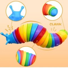 Colorful 18cm 3D Slug Decompression Toy Bionic Vent Anti Anxiety Sensory Toy