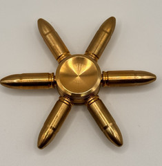 Bullet Shape Solid Brass Fidget Spinner All Metal Toy Adults Kids Boys Girls