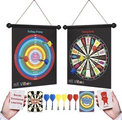 Vibes: Therapy Toys & Therapy Games for Teens & Kids | 2-in-1 Feelings Dartbo…