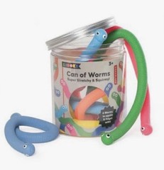 Kidoki Can of Worms Super Stretchy & Squirmy, (13 Worms) squishy