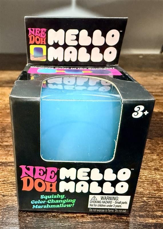 Schylling NeeDoh Mello Mallo Squishy Squeeze Toy Color-Changing Blue Nee Doh