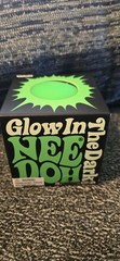 NeeDoh 2022 Rare Green GLOW IN THE DARK Groovy Glowing Glob Squishy Toy Sensory