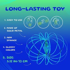 Geometric Magic Flow Bracelet – Easy to Use – 3D Bracelet Spiral Toy, Spinnin…