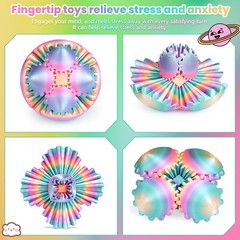 Gear Ball, 3D Printed Sphere Fidget Toy, Sensory 3.15inches, Rainbow