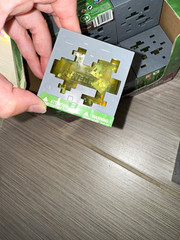 Minecraft Creeper Tactile Gel Squeeze Fidget Toy Gray/Yellow Ages 3-5