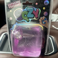 SQZY Squishy Gem Cube Light Up Squeeze Toy Purple