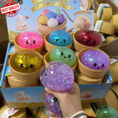 New 4x SUGAR Glitter MINI Dumpling Squishy Bundle Lot Squeeze Toys