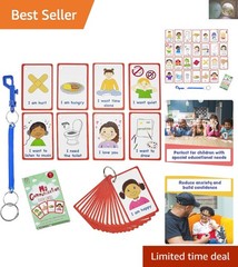 27 Illustrated Communication Flash Cards for Autism and Speech Delay Support