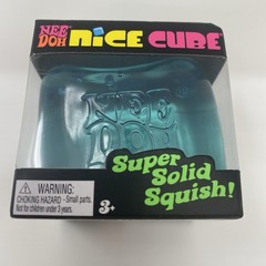 Nee Doh Nice Cube Blue Ice Super Solid Squish Authentic NEW
