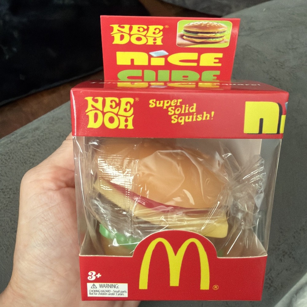 New McDonalds Burger Big Mac Squishy Toy Nee Doh Nice Cube Limited Edition