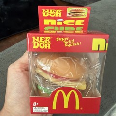 New McDonalds Burger Big Mac Squishy Toy Nee Doh Nice Cube Limited Edition