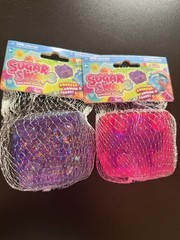 2 New Orb Sugar Swaps Pink & Purple Building Blocks Squishy Squeeze Glitter Toys