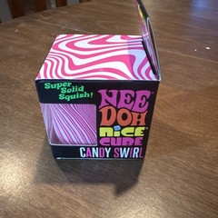 New Authentic NEEDOH Nice Cube Candy Swirl NEE DOH fidget Squeeze Toy