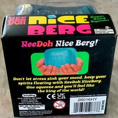 NeeDoh Nice Berg Cube XL Squish Stress Toy Fidget Squishy New Blue Nee Doh